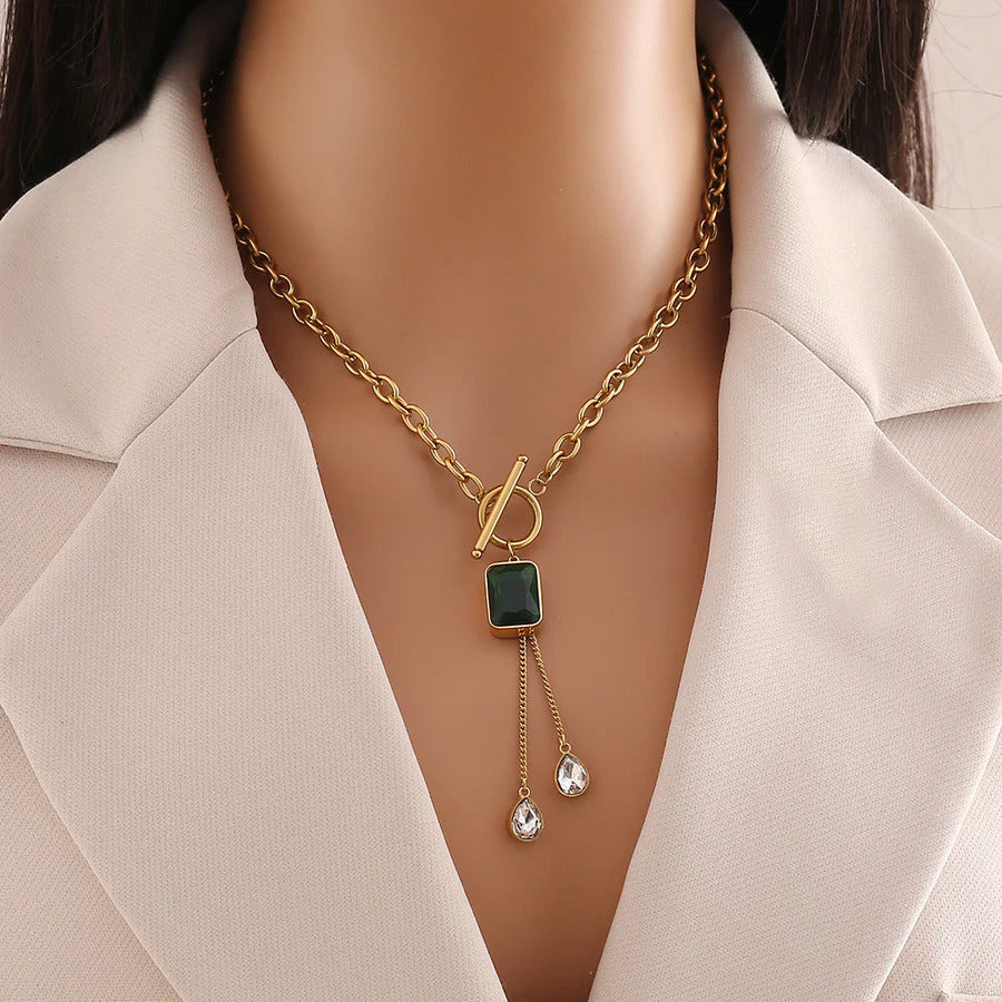 Emerald Drop Necklace