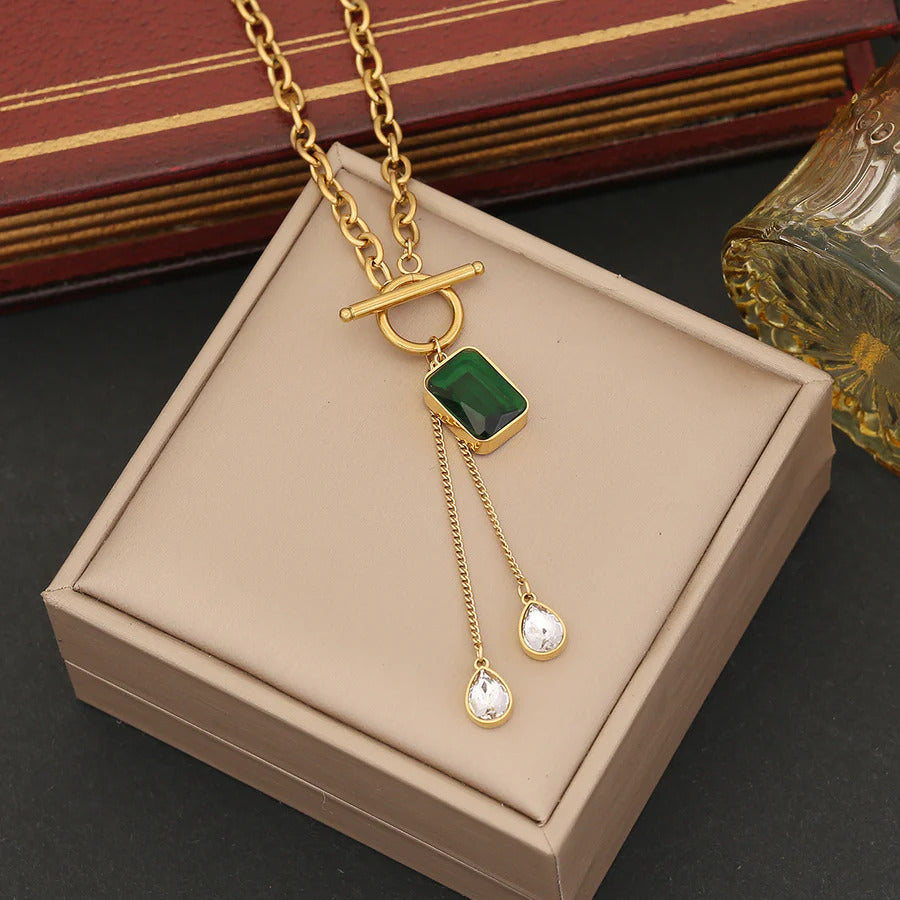 Emerald Drop Necklace