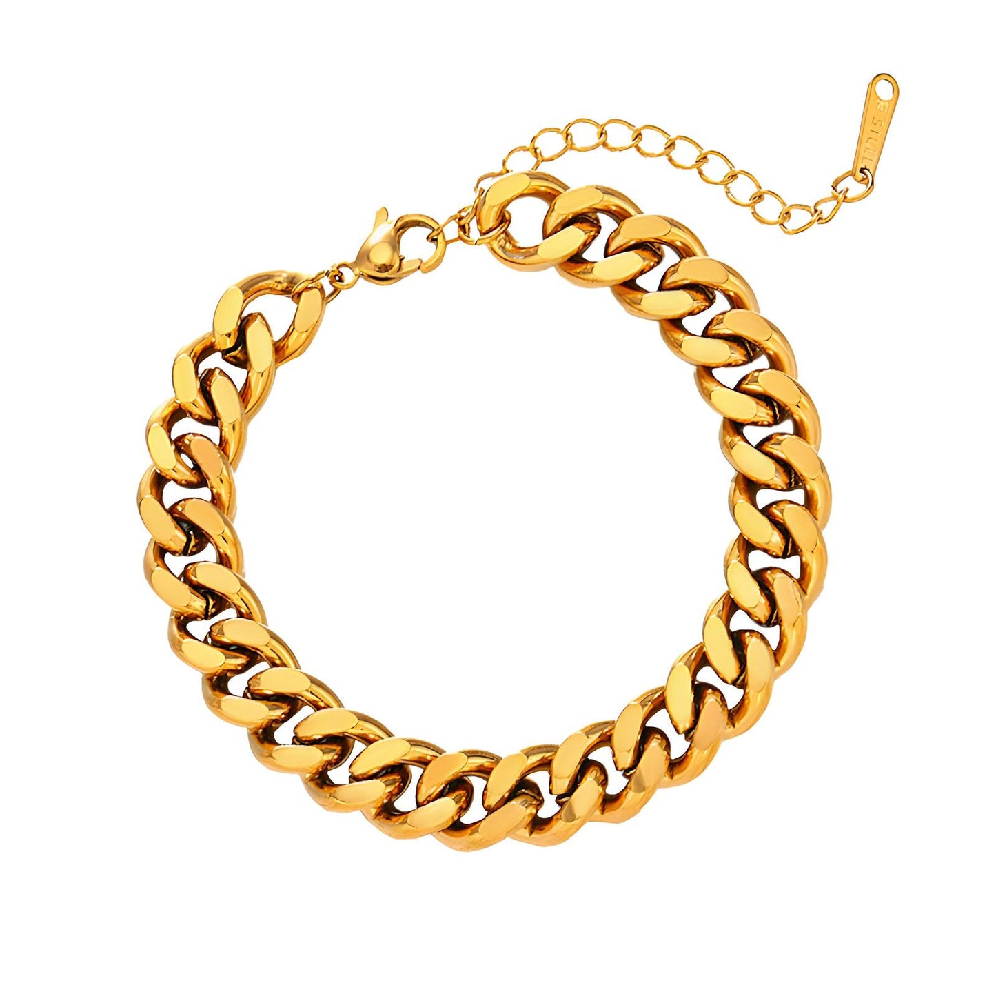 Chunky Cuban Link Bracelet – 18K Gold-Plated Stainless Steel