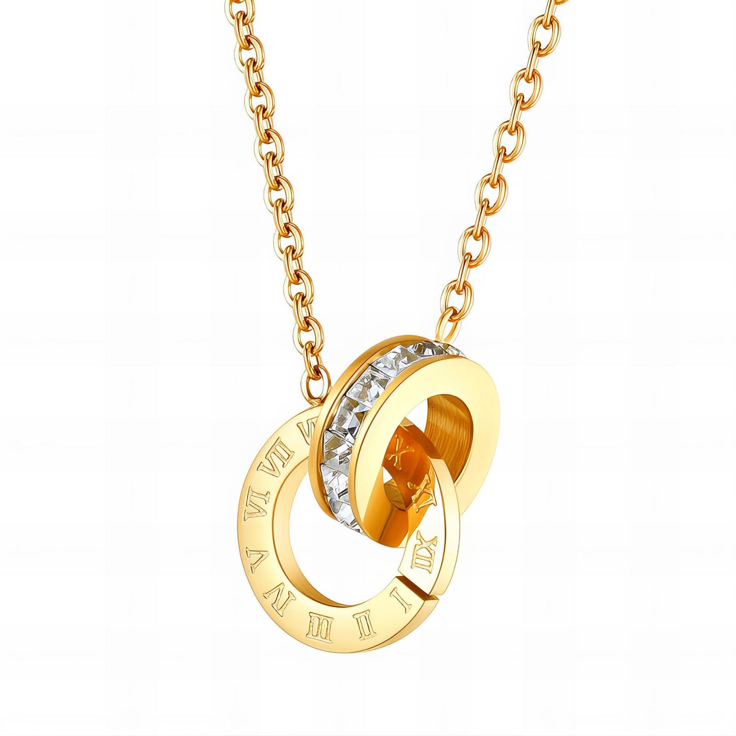18K Gold-Plated Interlinked Pendant Necklace