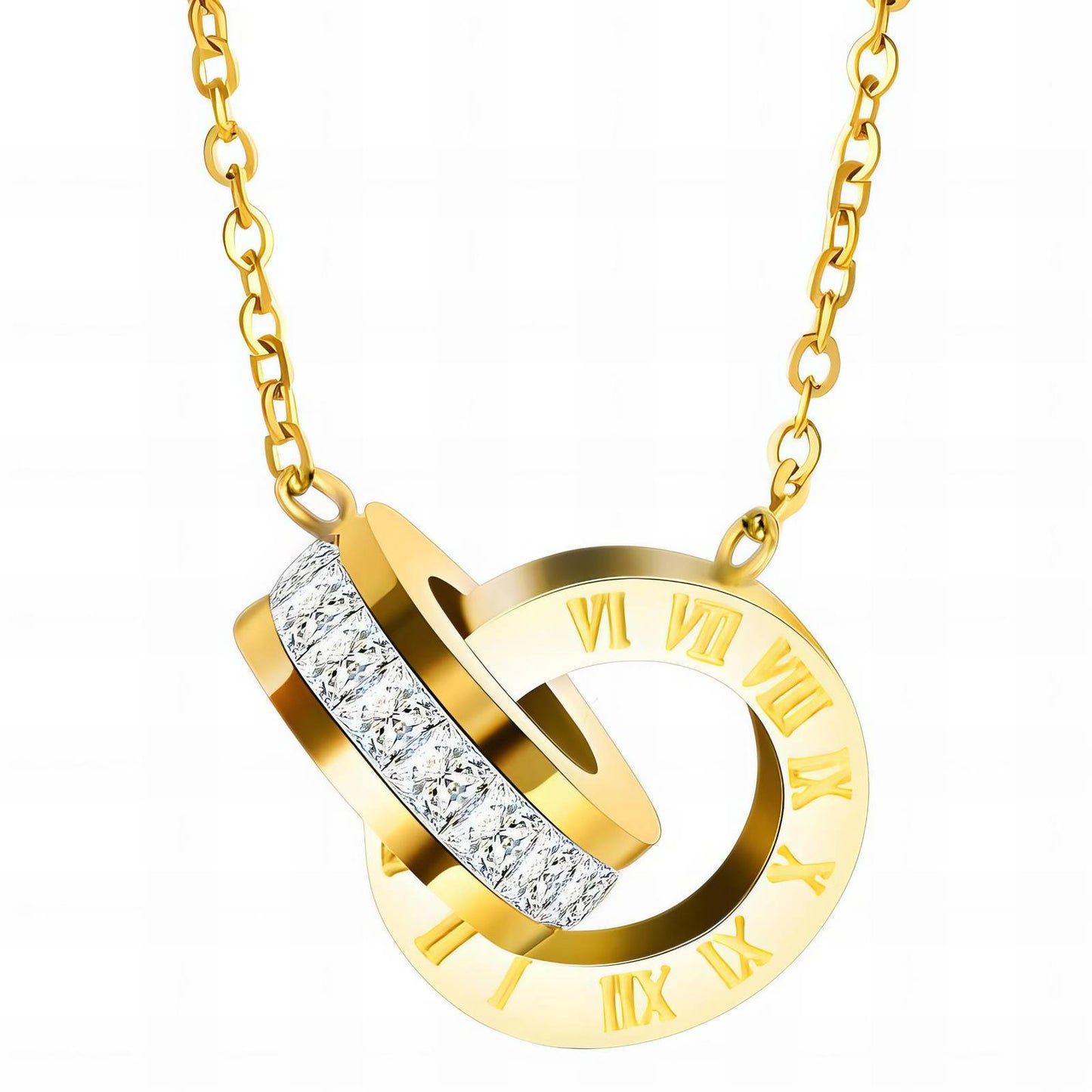 18K Gold-Plated Interlinked Pendant Necklace