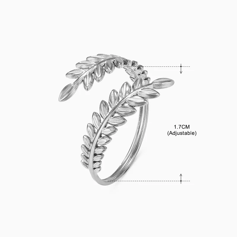 Classic Leaf Open Ring