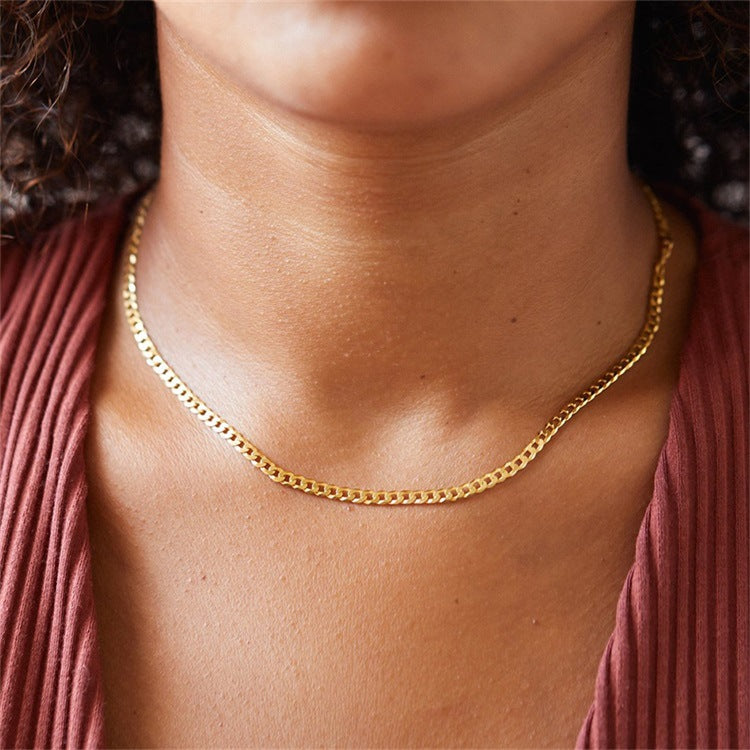 Rose Gold Cuban Chain Necklace