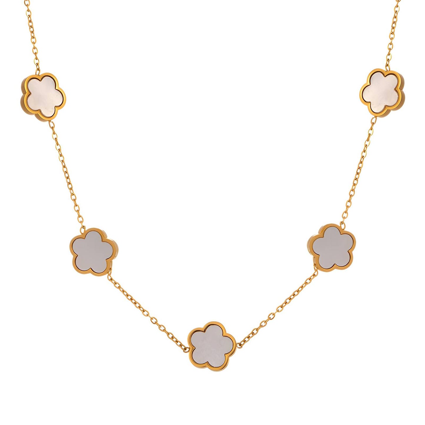 18K gold plated Stainless steel "Flower Meadow" necklace