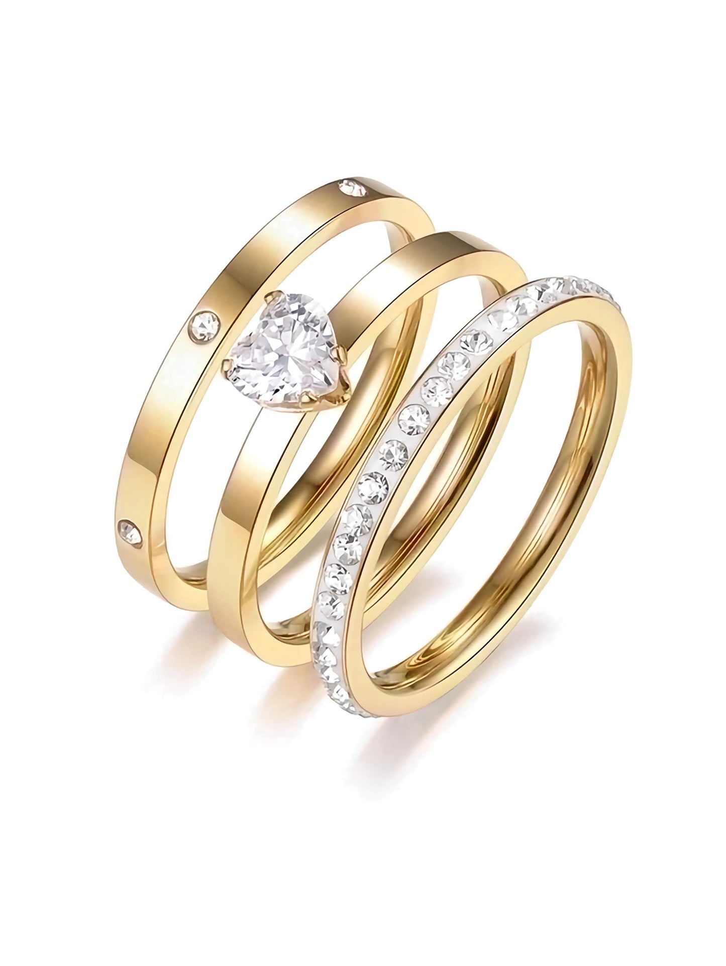 Golden Glow Zircon Inlay Ring