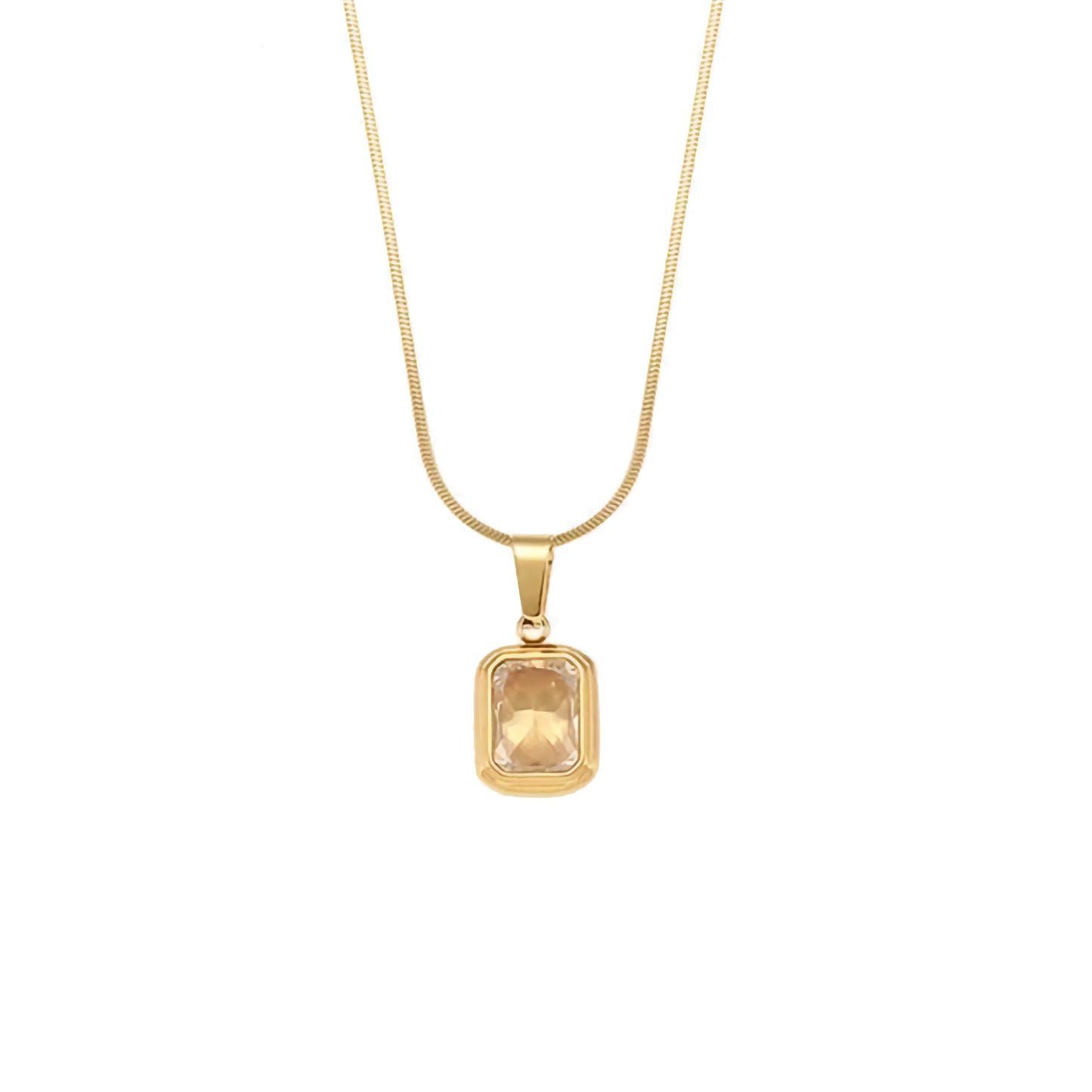Transparent Elegance Pendant Necklace