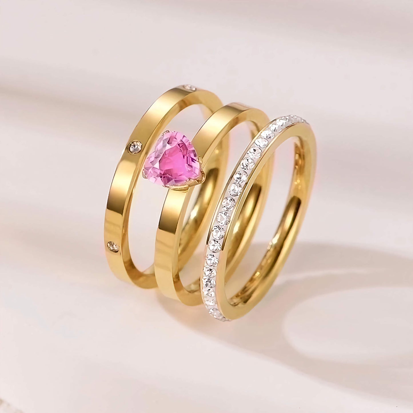 Rose Gold Sparkle Zircon Ring